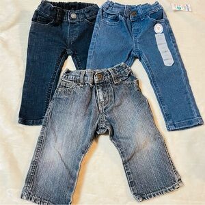Baby Boy Jeans 3 Piece Lot - Size 12 Months - Cherokee/Garanimals
-